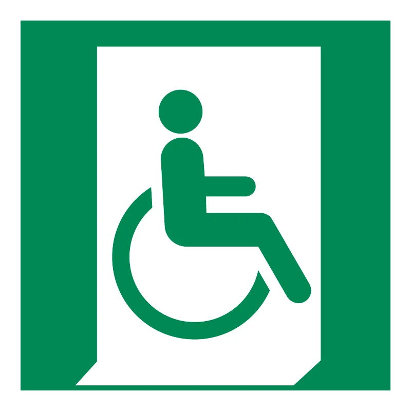 Vészkijárat mozgáskorlátozottak számára, jobbra