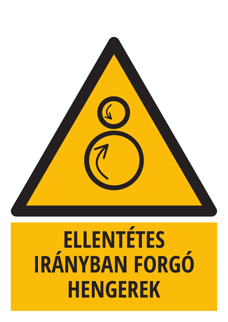 Ellentétes irányban forgó hengerek (felirattal)
